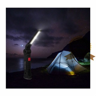 The Lamp worklight ไฟทำงาน  ไฟฉายพกพา cob+led 1800mah ชาร์จไฟ USB 5โหมด หัวแม่เหล็ก (ใหญ่)