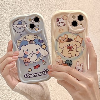 🔥 เคสไอโฟน11 Sanrio เคสไอโฟน 3D ขอบโค้งคลื่น ถุงลมนิรภัยกันกระแทกฝาครอบกล้องการ์ตูนน่ารักเข้ากันได้สำหรับ เคสApple iPhone 12 Pro Max 11 i8plus เคสไอโฟน7พลัส 13 Pro max 14 Pro Max xr xs max 6 7 Plus 8 6s SE2 SE3 Case