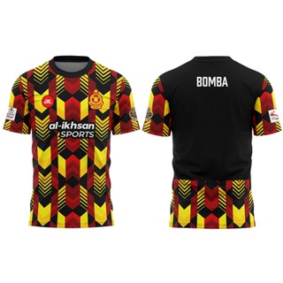 เสื้อกีฬาแขนสั้น ลาย AL PIALA EMAS KHIR JOHARI BOMBA AWAY สีดํา สําหรับผู้ชาย