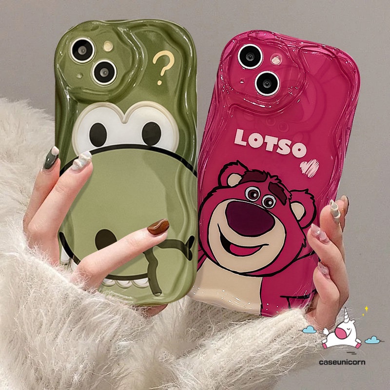 เคสโทรศัพท์มือถือ ขอบโค้ง ลายการ์ตูนหมี สตรอเบอร์รี่ ไดโนเสาร์ 3D สําหรับ Realme C55 11 C53 C20A C21Y C35 C25Y C31 C25 C11 C12 5 5i 7i 6i 5s C17 C20 C25s C15 C30 C21 C33 C3 Narzo 20