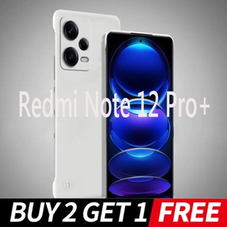 เคสโทรศัพท์มือถือ PC แข็ง ผิวด้าน ไร้กรอบ กันกระแทก สําหรับ Xiaomi Redmi Note 12 Pro Plus Note12 Pro Plus+5G