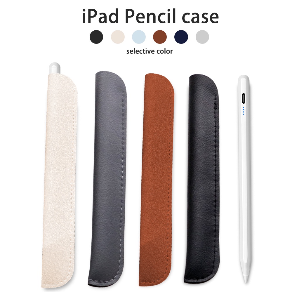 เคสปากกาสไตลัส แบบหนัง สุ่มสี สําหรับ Apple Pencil 2 1 iPad