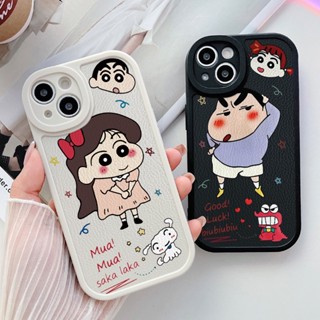 เคสโทรศัพท์มือถือหนัง ซิลิโคนนิ่ม กันรอยเลนส์กล้อง ลายการ์ตูนชินจังจอมแก่น สําหรับ Xiaomi POCO F5 13 X5 F4 F3 F2 X4 X3 GT M3 M4 Mi 8 11 10 10T 12 12T Lite NE Pro | Xmd 188