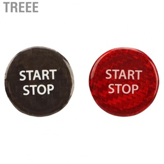 Treee Push Start Button Cover  Ignition Switch Button Cover Trim Carbon Fiber Protective Lightweight  Scratch Wearproof  for Car