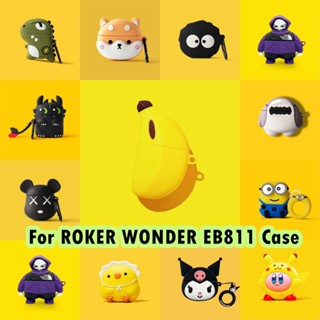 【ของแท้】เคสหูฟัง แบบนิ่ม ลายการ์ตูนตลก สําหรับ ROKER WONDER EB811 ROKER WONDER EB811 NO.2