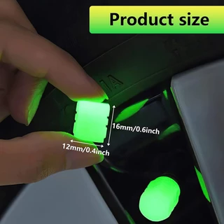 1/4PCS Luminous Tyre Air Cap สําหรับรถยนต์รถจักรยานยนต์จักรยานยางรถ Luminous Valve Cap Stem วาล์วล้อยางหมวก Penutup หลอด Angin