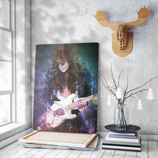 โปสเตอร์โลหะนีโอ พิมพ์ลายนักร้องชื่อดัง Sweden Yngwie Malmsteen สีน้ํา สไตล์คลาสสิก สําหรับตกแต่งบ้าน ผับ บาร์