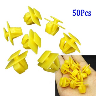 ⚡READYSTOCK⚡Useful 50pcs Auto For Hyundai 87758-35000 Santa Plastic Yellow Fasteners Clips