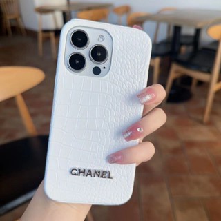 เคส iphone 14 pro max เคส chanel เคสโทรศัพท์มือถือ ลายหนังจระเข้ สําหรับ iphone 13 14 11 12 pro max mini xr xs max 7 8 plus 6s