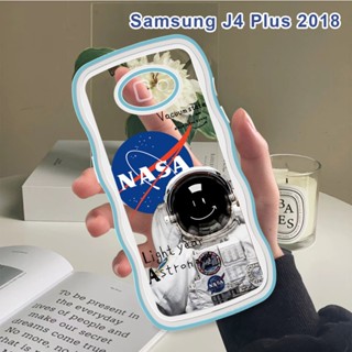 สําหรับ Samsung Galaxy J2 J7 Prime J7 J2 Pro J4 Plus 2018 เคสโทรศัพท์มือถือแบบนิ่ม กันกระแทก กันรอยกล้อง ลายนักบินอวกาศ แฟชั่น