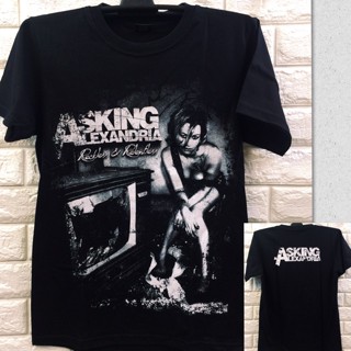 เสื้อยืดแขนสั้น พิมพ์ลายวงร็อค Asking Alexandria Rock