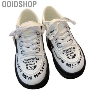 Ooidshop Girl Sneaker  Lace Up Design Artificial PU Rubber Casual Shoe Thick Sole  for Dating