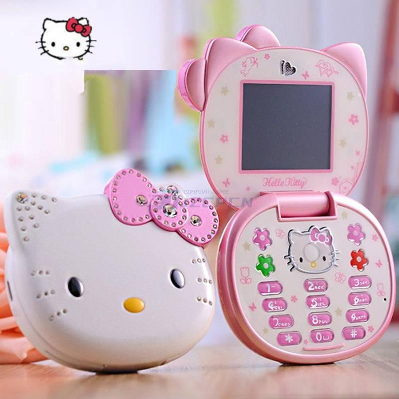 Sanrio โทรศัพท์มือถือขนาดเล็ก K688 Kawaii Hello Kitty Flip การ์ตูน 2G โทรศัพท์มือถือน่ารักนักเรียนเด็ก Mini โทรศัพท์มือถือสาวของขวัญ