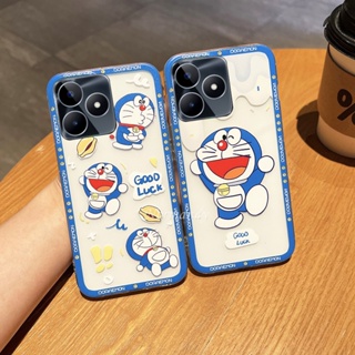 พร้อมส่ง เคสโทรศัพท์มือถือ ซิลิโคนนิ่ม ใส บางมาก ลายการ์ตูนน่ารัก สร้างสรรค์ สําหรับ Realme C53 C55 NFC 10T 5G 2023