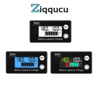 Ziqqucu DM เครื่องวัดความจุแบตเตอรี่ 8 เป็น 100v 12v 24v 48v