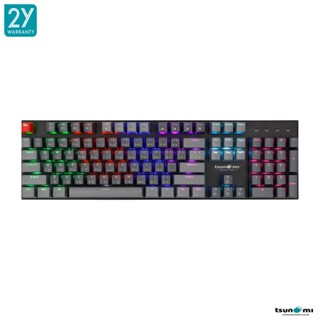 คีย์บอร์ดเล่นเกม OUTEMU MK-02 PLUS PRO YOUTH BLACK BLUE 104 KEYS MECHANICAL KEYBOARD