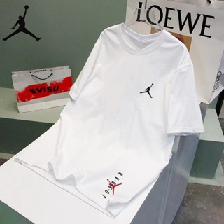 Aj Air Jordan ใหม่ เสื้อยืดลําลอง สําหรับผู้ชาย ผู้หญิง แขนสั้น คอกลม พิมพ์ลาย Real Ice Slik คุณภาพสูง เหมาะกับการเล่นกี