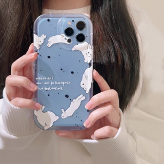 เคสโทรศัพท์มือถือแบบนิ่ม ใส ลายกระต่ายวิ่งน่ารัก สําหรับ OPPO Reno 8 7 6 Lite 6 Pro 6 5F 5 4F 4 Lite 4 Pro 4