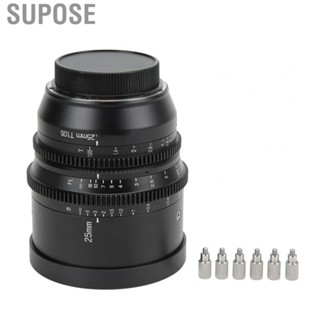 Supose Manual Focus Lens  Aperture Cinema Lens Soft Bokeh Stepless Focusing Gear  for Filming