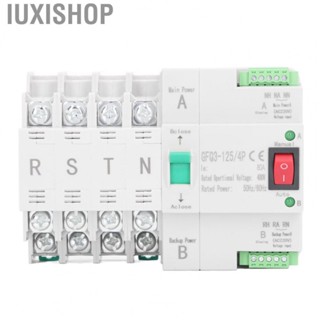 Iuxishop Dual Power Automatic Transfer Switch  4P Power Switch Controller Flame Retardant PC 35mm Rail Mounting  for