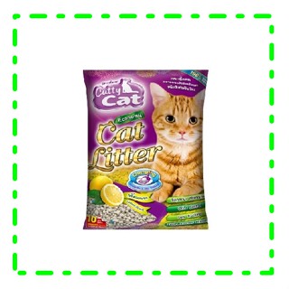 Catty Cat ทรายแมวแคทตี้ แคท กลิ่นมะนาว ดูดซึมดี จับตัวเป็นก้อนทันทีที่เปียก 10 ลิตร