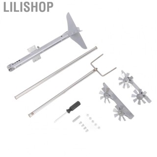 Lilishop Aircraft Wind Sculpture Wind Powered Rotate Stainless Steel Airplane Windmill