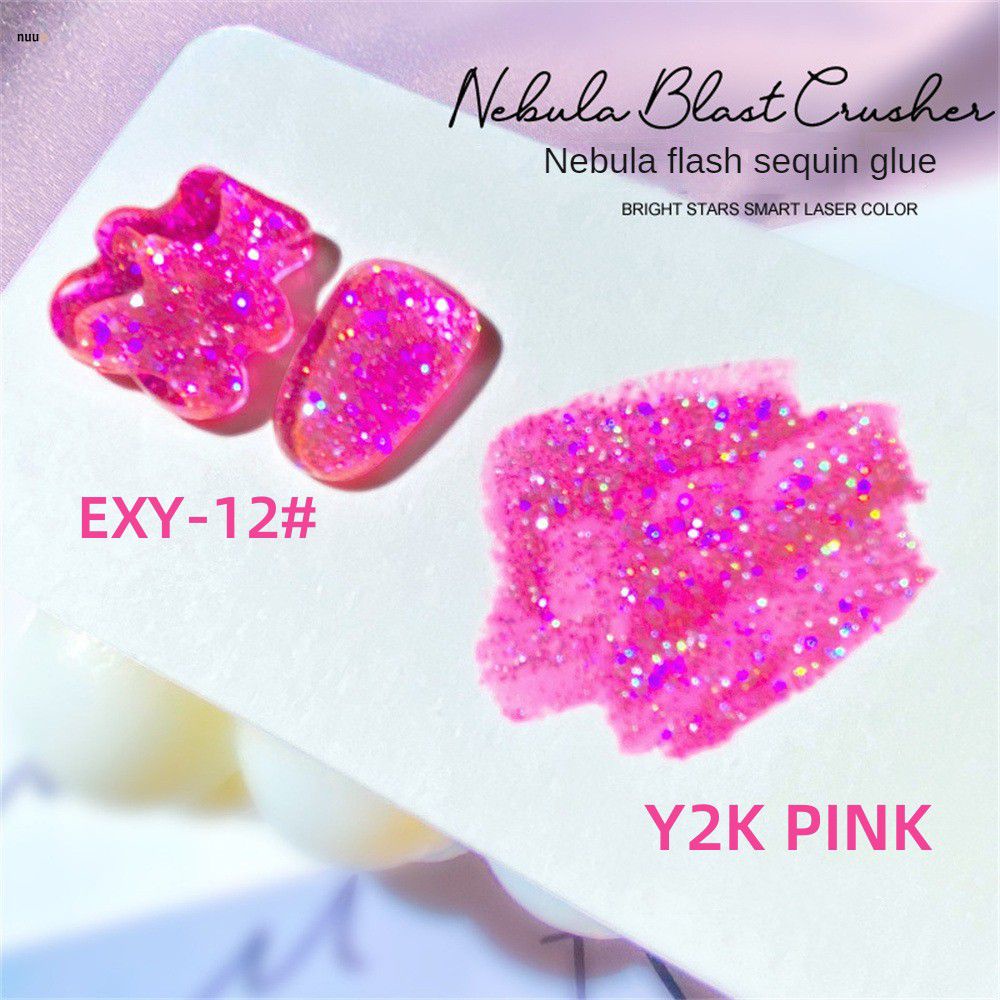 ใหม่ สีเจล AS-EXY ซัมเมอร์ สีทาเล็บเจลลูกแก้ว แฟลชกลิตเตอร์ สีเจลกลิตเตอร์ รหัส กระปุก 5ml. มีให้เลือก Flash Diamond 12 เฉดสี ยาทาเล็บ เม็ดสีแน่น ติดทนนาน Y2K pink nuuo