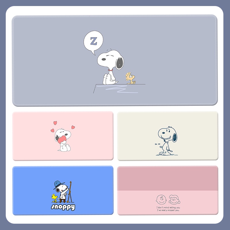 แผ่นรองเมาส์ คีย์บอร์ด ลายการ์ตูน Snoopy น่ารัก ขนาดใหญ่ XXL สําหรับสํานักงาน และนักเรียน