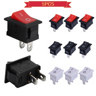 สวิตช์ปุ่มเปิด ปิดเครื่องใช้ไฟฟ้า 4-pin 2-gear 250V 21x15 มม. 5 ชิ้น