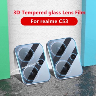 ฟิล์มกระจกนิรภัยกันรอยเลนส์กล้อง 3D สําหรับ realme C53 2023