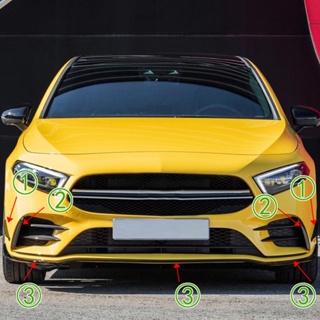 Docool Mo ฝาครอบสปอยเลอร์ช่องระบายอากาศ กันชนหน้ารถยนต์ Abs แบบเปลี่ยน สําหรับ Mercedes A Class W177 Amg Line 2018+ 7 ชิ้น