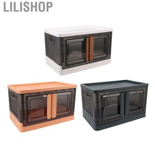 Lilishop Folding Storage Cabinet  Storage Bins 2 Opening Modes  for Living Room