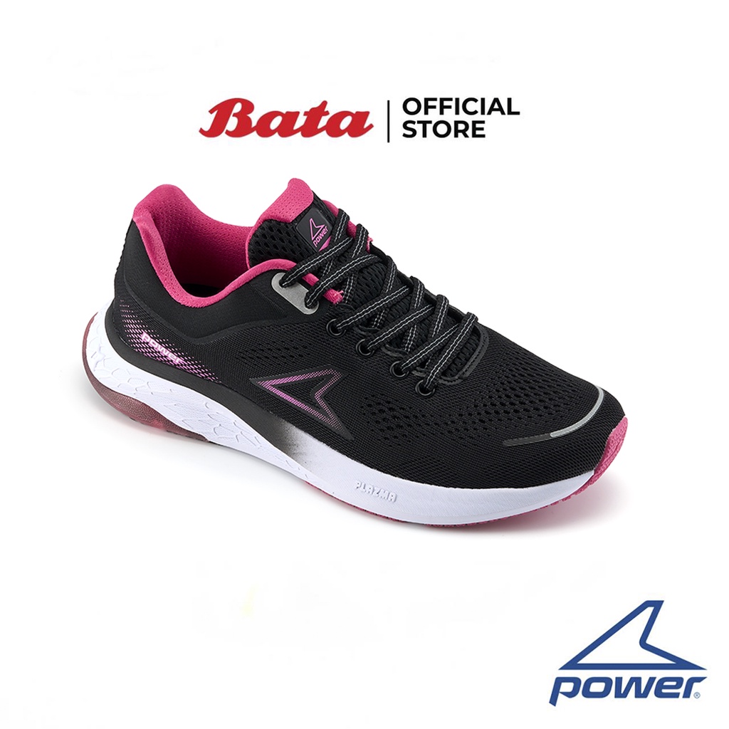 Bata บาจา POWER รองเท้ากีฬาวิ่ง แบบผูกเชือก สำหรับผู้หญิง รุ่น Plazma Gel 500 สีฟ้าอ่อน 5189144 สีดำ 5186144