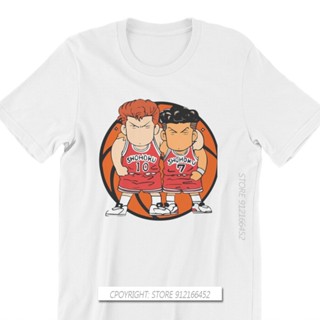 เสื้อยืด พิมพ์ลายอนิเมะ Slamdunk Hanamichi Kaede Rukawa Sakuragi And Ryota Chibi Meme Humor ขนาดใหญ่ สําหรับผู้ชาย