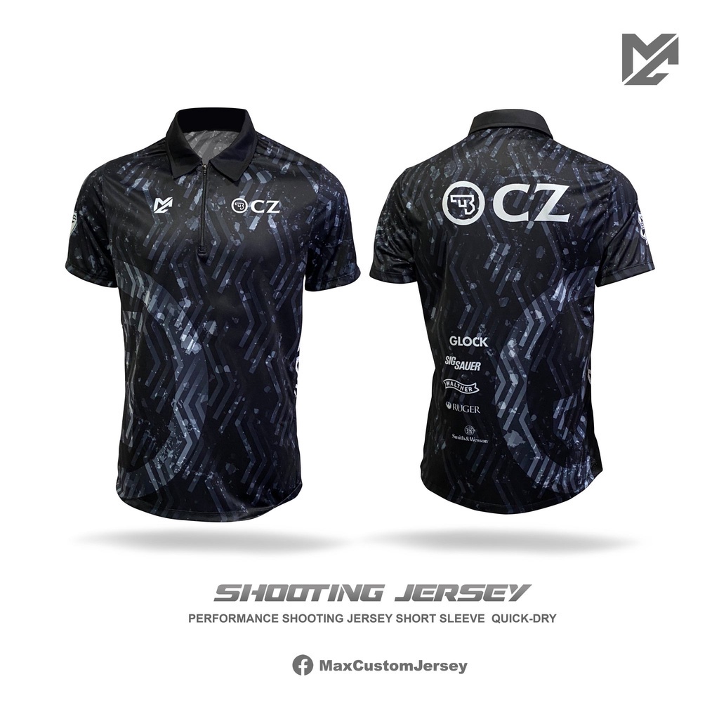 Ipsc Security Tactics ยิง Cz Shadow ทีม Glock Sigsauer ผลิตภัณฑ์คุณภาพสูง Fully Sublimated 2023 Polo