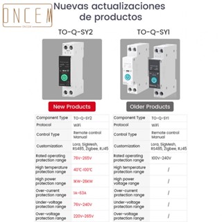 【ONCEMOREAGAIN】Circuit Breaker 1 Pole 1P 2.4GHz 63A Adjustable Air Switch Disconnector