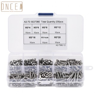 【ONCEMOREAGAIN】Screw Set 304 Stainless Steel Decoration Good Corrosion Resistance Household