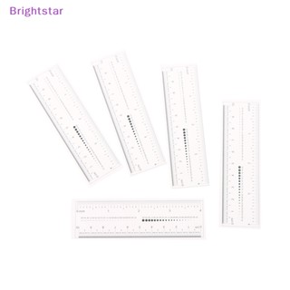 Brightstar ไม้บรรทัดวัดขนาดเล็บ แบบใส สําหรับตกแต่งเล็บ