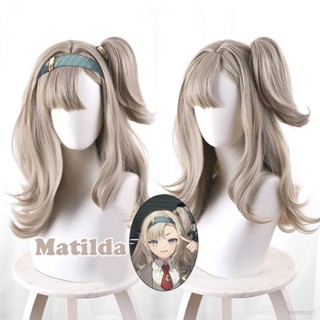 Ag Reverse 1999 Sonneteer Matilda Bouanich วิกผมหางม้าคอสเพลย์ สีน้ําตาลอ่อน สําหรับปาร์ตี้ฮาโลวีน