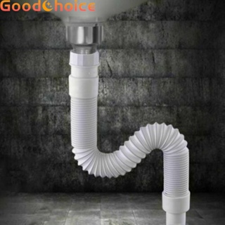 【Good】Kitchen Syphon Solid Connection Waste Pipe White 1pc 34.5-78cm Durable【Ready Stock】