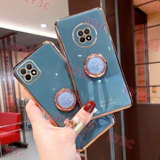 เคสโทรศัพท์มือถือ ชุบไฟฟ้า กันกระแทก พร้อมแหวนขาตั้ง สําหรับ HUAWEI Y5 Y6 PRO Y6S Y6P Y7 PRIME Y7 PRO 2019 Y7A Y7P P40 LITE E