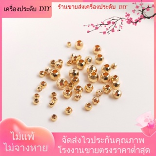 💖เครื่องประดับ DIY ขายส่ง💖ลูกปัดเลเซอร์ ชุบทอง 14k ทรงหลวม สําหรับทําเครื่องประดับ สร้อยข้อมือ DIY[ลูกปัด/จี้/สร้อยคอ/สร้อยข้อมือ/กําไลข้อมือ/ต่างหู]