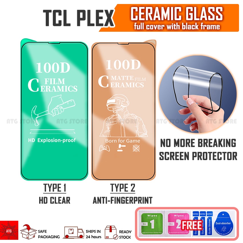 Tcl 40 NXTPAPER 5G PLEX ฝาครอบเซรามิค HD Matte Clear Screen Protector 9D กระจกนิรภัย TCL PLEX PLEX
