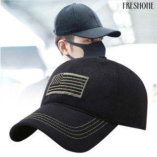 [FO] หมวกแก๊ป ปักลายธงชาติ ระบายอากาศ สําหรับออกกําลังกาย ตกปลา ตั้งแคมป์ กลางแจ้ง