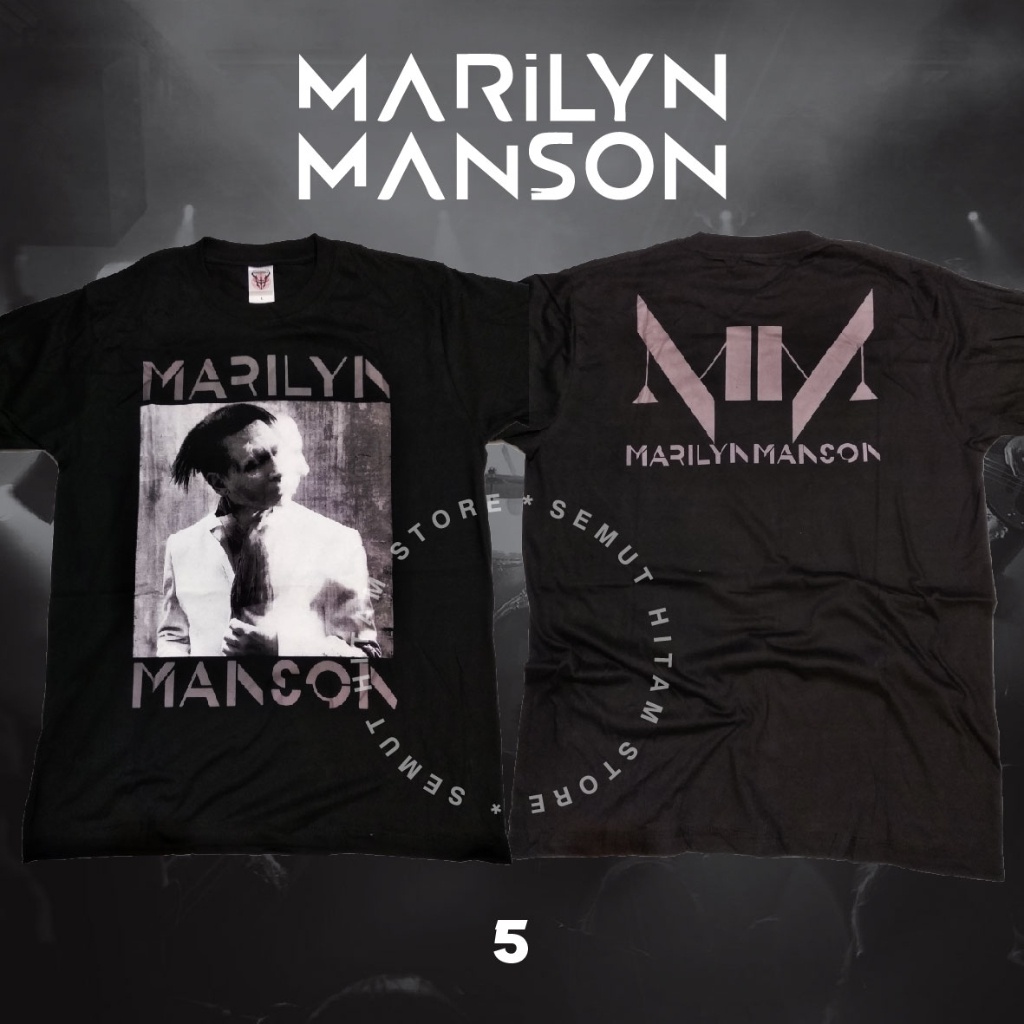 แฟชั่นใหม่ เสื้อยืด พิมพ์ลาย Marilyn MANSON Builtup Metal Rock Music Band Prapatan Rebel Puritan