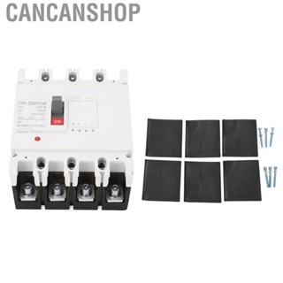 Cancanshop MCCB Circuit Breaker  Thermosetting Plastic 4P Mini Circuit Breaker Good Conductivity 10KA Breaking  DC1000V 250A  for Factory Workshop