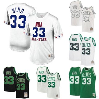 เสื้อกีฬาแขนกุด ลายทีม NBA Celts No.33 Larry Bird พลัสไซซ์ สําหรับผู้ชาย และผู้หญิง