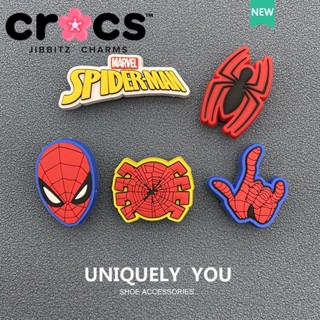 Jibbitz crocs charms หัวเข็มขัดรองเท้า อุปกรณ์เสริมรองเท้า ลายการ์ตูนสไปเดอร์แมน ซีรีส์ สนุก ตกแต่งหัวเข็มขัด