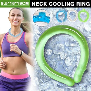 Neck Cooling Ring Tube Wearable Neck Wraps Hands Free Cold Gel Ice Pack