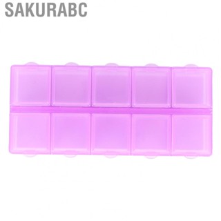 Sakurabc Plastic Organizer Box  Beads Storage Container Multipurpose IndependentLip for DIY Crafts Nail Art Items